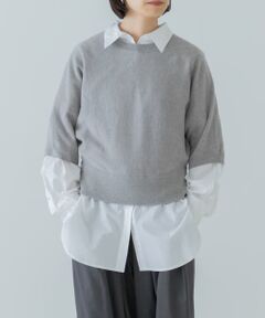 ウールハーフスリーブドルマンニット