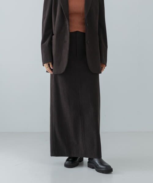 ＊＊URBAN RESEARCH / アーバンリサーチ スカート | トリコットコーデュロイスカート（BROWN）