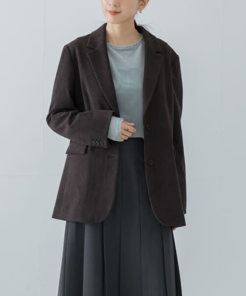 ＊＊URBAN RESEARCH / アーバンリサーチ その他アウター | トリコットコーデュロイジャケット（BROWN）