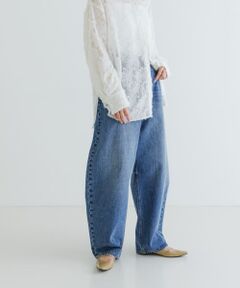 『3サイズ展開』ワイドカーブデニムパンツ