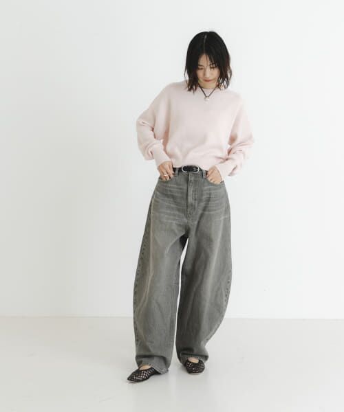 セール】 『3サイズ展開』ワイドカーブデニムパンツ （デニム