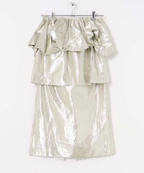 ＊＊URBAN RESEARCH / アーバンリサーチ スカート | CURRENTAGE　SILVER SKIRT（シルバー）