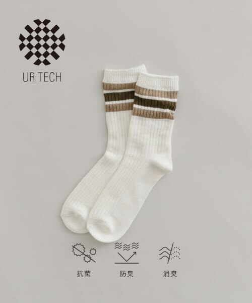 ＊＊URBAN RESEARCH / アーバンリサーチ ソックス | 『UR TECH』ラインリブソックス（BEG×KHK）