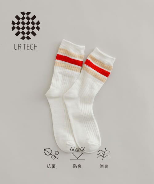 ＊＊URBAN RESEARCH / アーバンリサーチ ソックス | 『UR TECH』ラインリブソックス（NTL×RED）