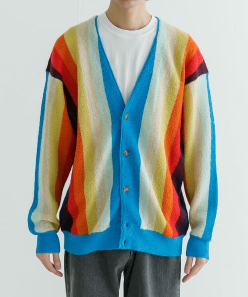 ＊＊URBAN RESEARCH / アーバンリサーチ カーディガン・ボレロ | FREEMANS SPORTING CLUB　DEEPDALE CARDIGAN（ストライプ1）