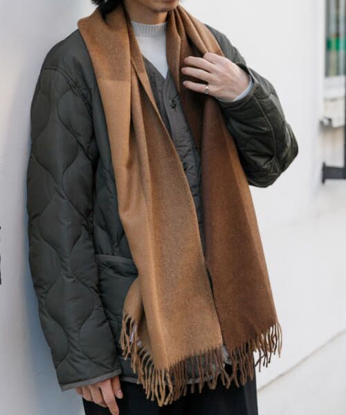 Brushed Scarf / BLOCK BROWN ザイノウエブラザーズ Brushed Scarf / BLOCK BROWN | THE INOUE BROTHERS(イノウエ
