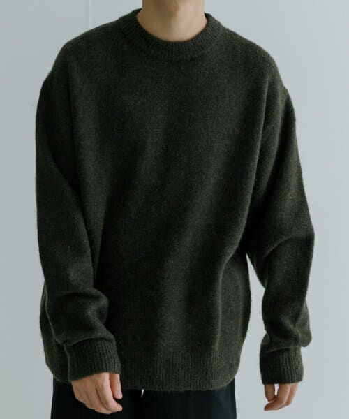 ＊＊URBAN RESEARCH / アーバンリサーチ ニット・セーター | 『UR GREEN』CREW NECK KNIT（KHAKI）