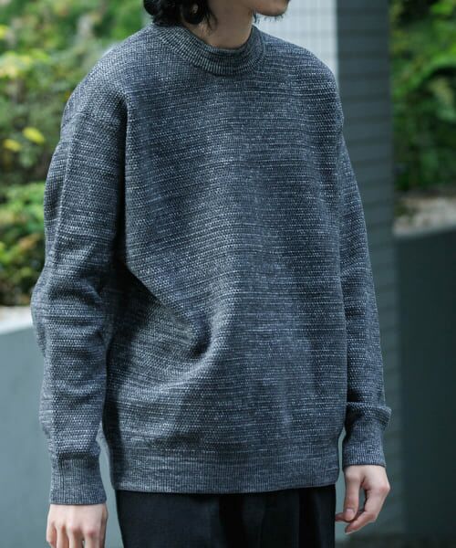 ＊＊URBAN RESEARCH / アーバンリサーチ ニット・セーター | メランジハーフモックプルオーバーニット（CHARCOAL）
