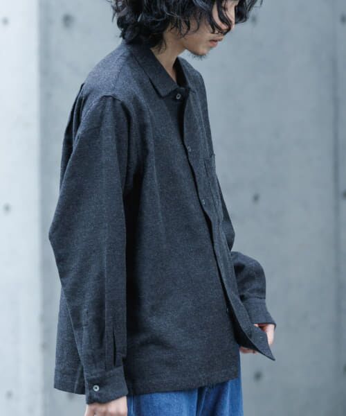 ＊＊URBAN RESEARCH / アーバンリサーチ シャツ・ブラウス | 『MADE IN JAPAN』 new basic C/W WASHER NEL SHIRTS（CHARCOAL）
