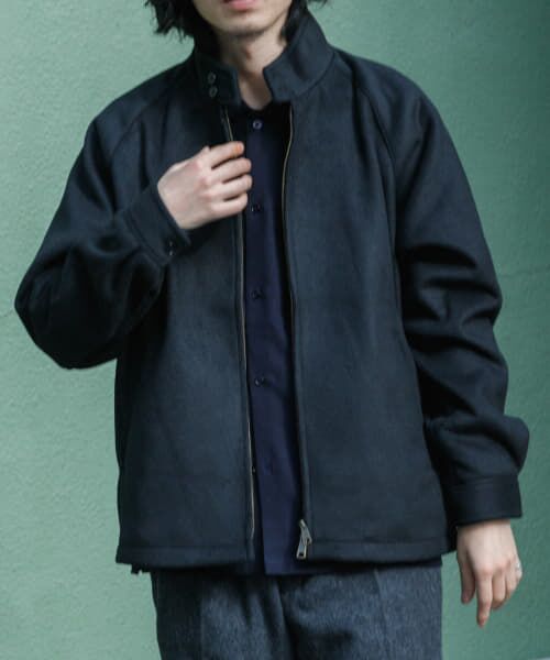 ＊＊URBAN RESEARCH / アーバンリサーチ その他アウター | SHAGGY MELTON ハリントンJACKET（BLACK）