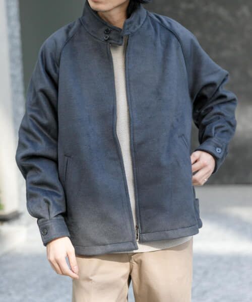 ＊＊URBAN RESEARCH / アーバンリサーチ その他アウター | SHAGGY MELTON ハリントンJACKET（CHARCOAL）