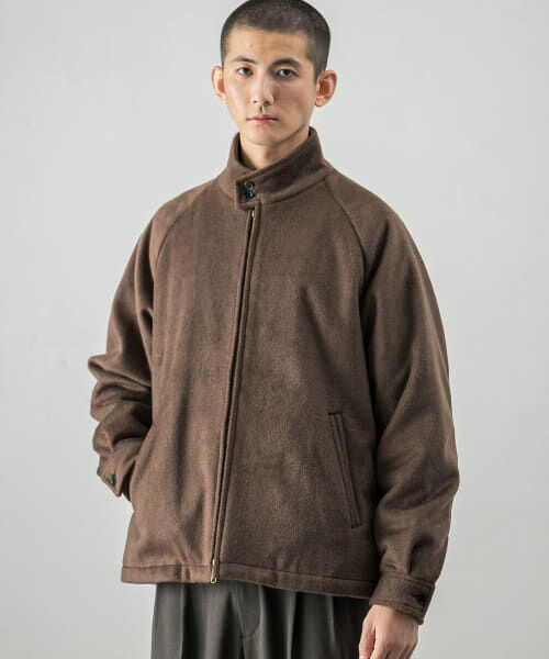 ＊＊URBAN RESEARCH / アーバンリサーチ その他アウター | SHAGGY MELTON ハリントンJACKET（BROWN）