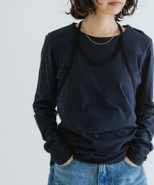 ＊＊URBAN RESEARCH / アーバンリサーチ Tシャツ | レイヤードデザインカットソー（NAVY）