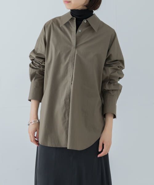 argue organic cotton cupratシャツブラウス argue organic cotton comfort shirt 白シャツ - メルカリ