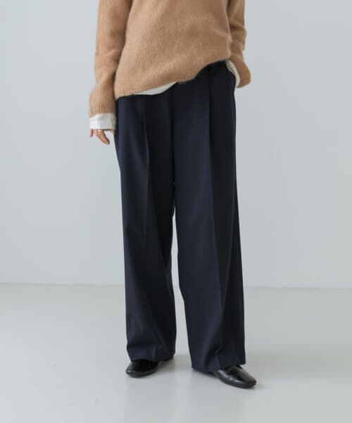 HERG ネイビー スラックスパンツ HERG ネイビー スラックスパンツ HERG ネイビー スラックス