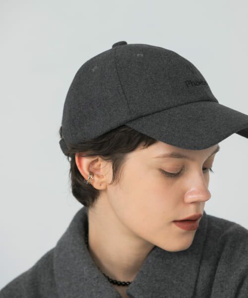 ＊＊URBAN RESEARCH / アーバンリサーチ キャップ | メルトンロゴキャップ（CHARCOAL）