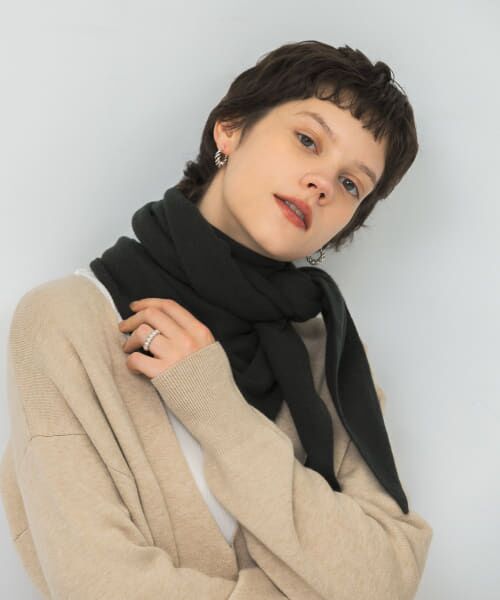 セール】 ウールカシミヤニットストール （マフラー・ショール