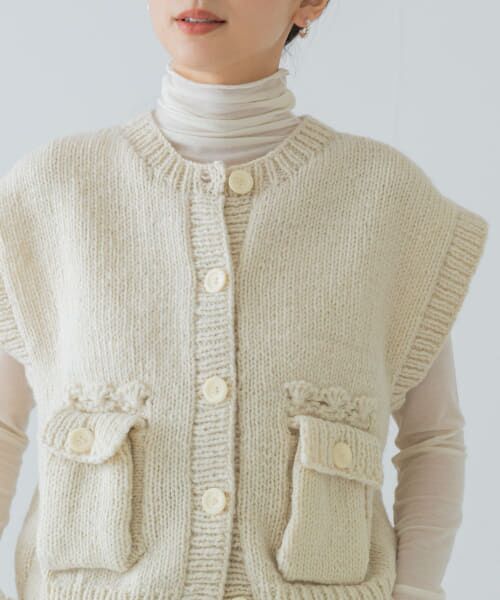 crinkle crinkle crinkle ニットベスト crinkle ベスト ジレ 「別注」crinkle crinkle×UR NEPAL KNIT
