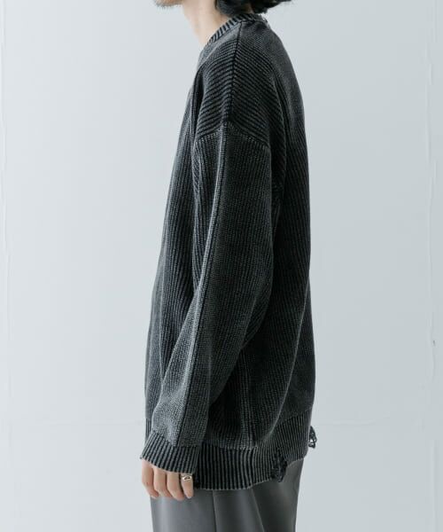 セール】 URBAN RESEARCH iD ストーンウォッシュダメージニット