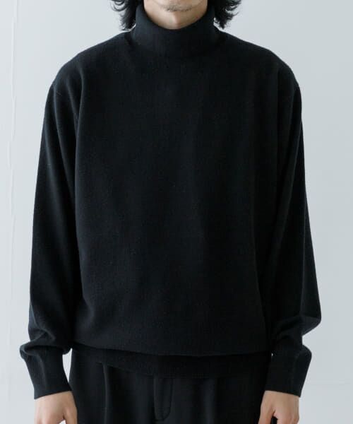＊＊URBAN RESEARCH / アーバンリサーチ ニット・セーター | Yonetomi　NEW BASIC KNIT TURTLE PULLOVER（BLACK）