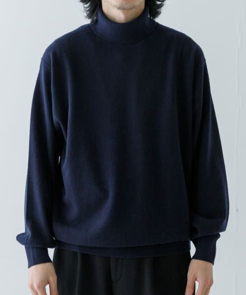 ＊＊URBAN RESEARCH / アーバンリサーチ ニット・セーター | Yonetomi　NEW BASIC KNIT TURTLE PULLOVER（NAVY）