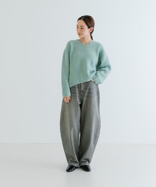 セール】 HAMILTON WOOL 畦Vネックニット （ニット・セーター