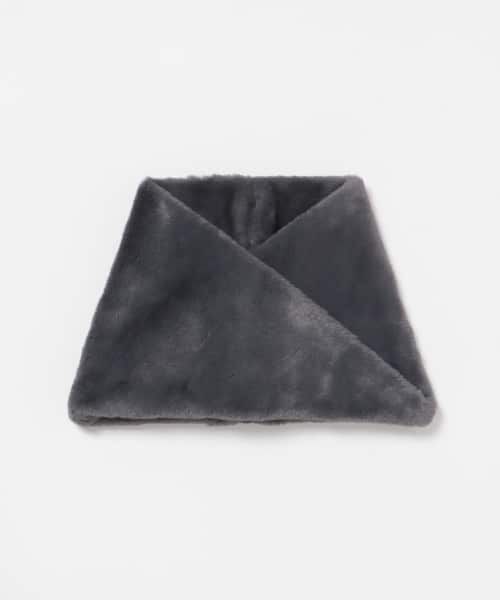 ＊＊URBAN RESEARCH / アーバンリサーチ ネックウォーマー・イヤーマフ | フェイクファースヌード（CHARCOAL）