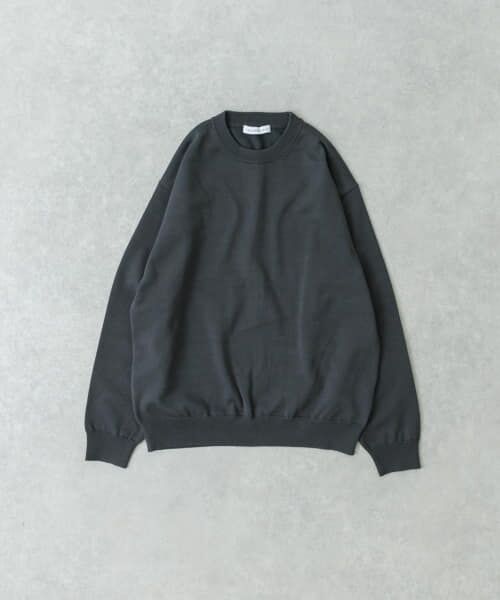 ＊＊URBAN RESEARCH / アーバンリサーチ ニット・セーター | ガス焼きシルケットクルーネック（CHARCOAL）