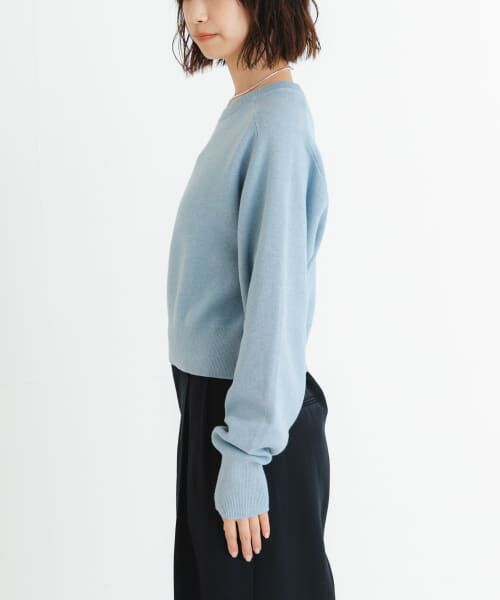 セール】 new basic カシミヤコットンクルーネックニット