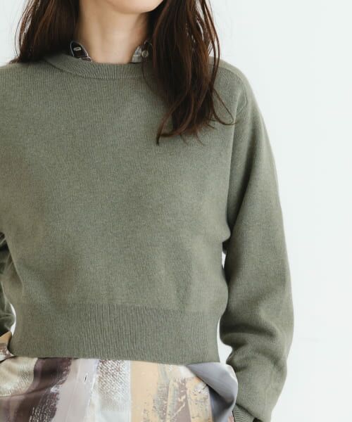 セール】 new basic カシミヤコットンクルーネックニット