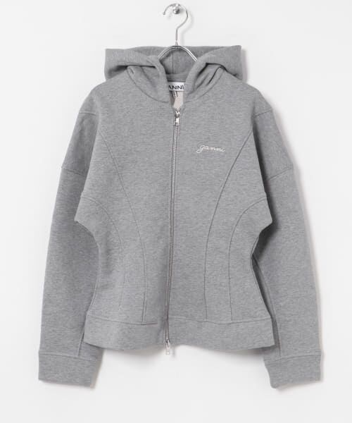 トップス GANNI Heavy Fleece Zip Hoodie GANNI / ガニー】 Heavy Fleece Zip Hoodie（パーカー）｜U by