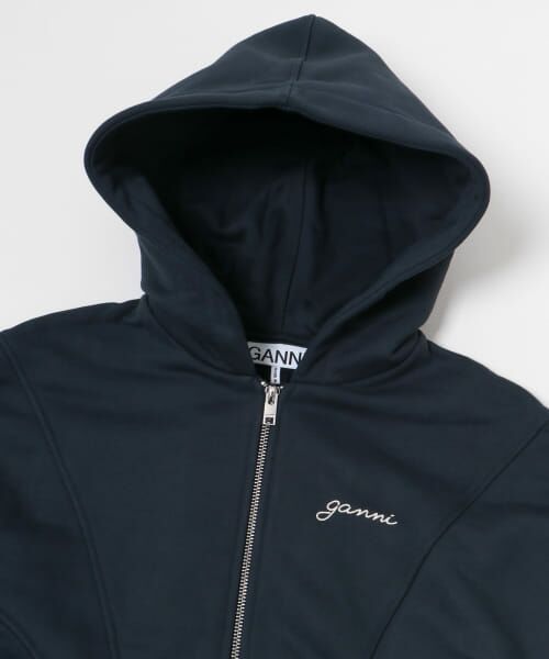 セール】 GANNI Heavy Fleece Zip Hoodie （パーカー
