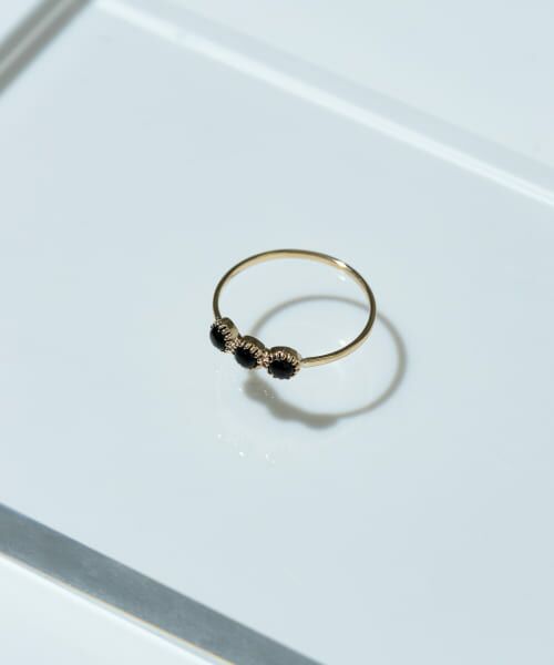 ＊＊URBAN RESEARCH / アーバンリサーチ リング | ff by decor urban research　three stone ring（オニキス）