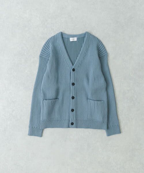 ＊＊URBAN RESEARCH / アーバンリサーチ カーディガン・ボレロ | new basic COTTON CASHMERE WIDE RIB CARDIGAN（CEMENT）