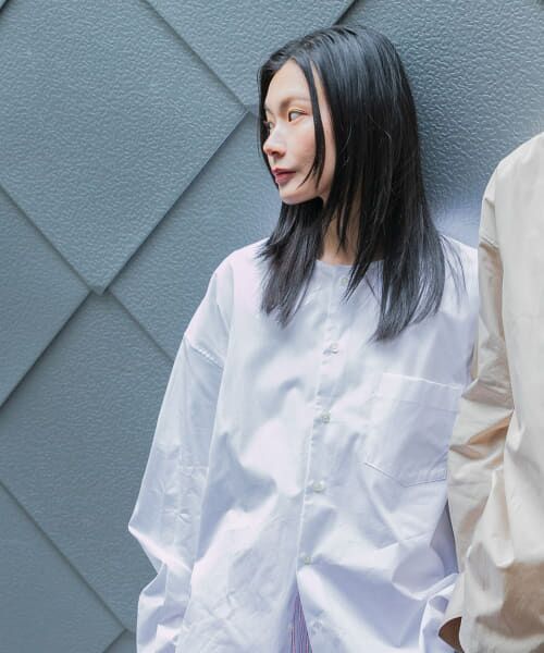 セール】 new basic THOMAS MASON NOCOLLAR SHIRTS （シャツ