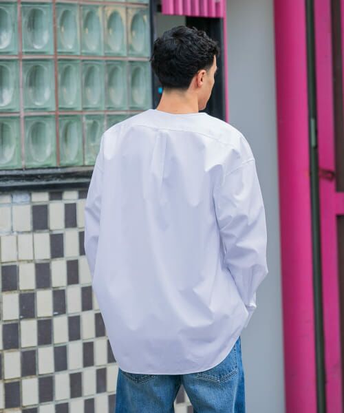 セール】 new basic THOMAS MASON NOCOLLAR SHIRTS （シャツ