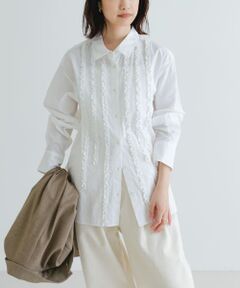 レギュラーカラーフリルシャツ