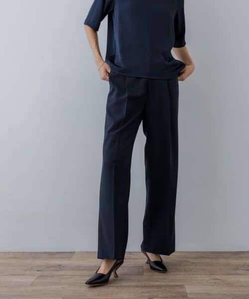 ＊＊URBAN RESEARCH / アーバンリサーチ その他パンツ | 『3サイズ展開』タックストレートスラックス（NAVY）