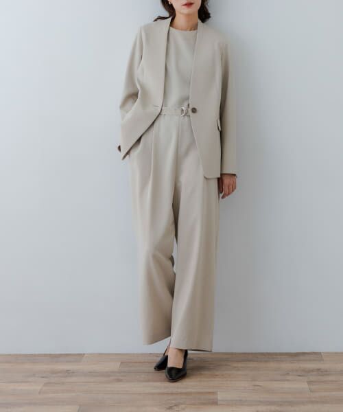 URBAN RESEARCH ノーカラージャケットサイズ36 ベージュ URBAN RESEARCH ジャケット ノーカラージャケット 「2サイズ展開