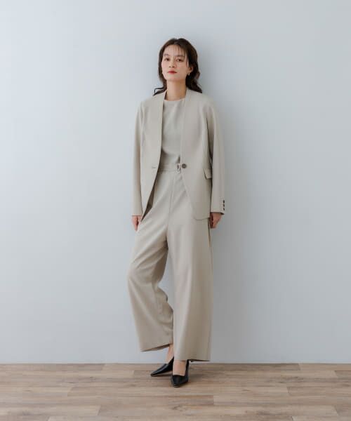 URBAN RESEARCH DOORS 新品未使用ノーカラージャケットベージュ URBAN RESEARCH DOORS ジャケット ノーカラージャケット 「撥水