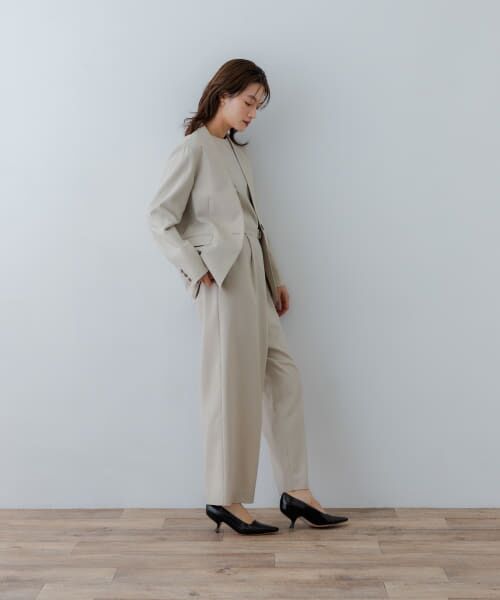 セール】 『2サイズ展開』ノーカラージャケット （ノーカラー