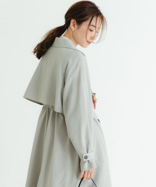 【ふるさま専用】ドロストトレンチコート セール】 『防花粉/撥水/UVカット』ドロストトレンチコート