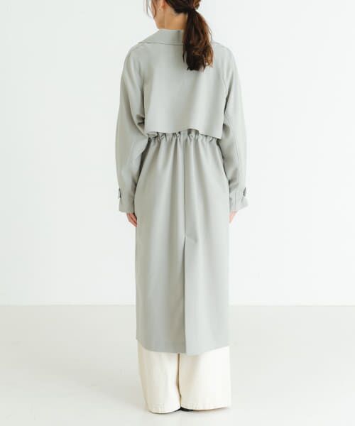 plantation ECOポリラックス　ベージュ　春夏コート　無地　シワ防止 plantation ECOポリラックス ベージュ 春夏コート 無地 シワ防止
