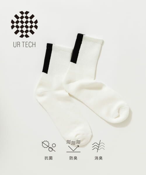 ＊＊URBAN RESEARCH / アーバンリサーチ ソックス | 『UR TECH』バックラインソックス（OFF×BLK）