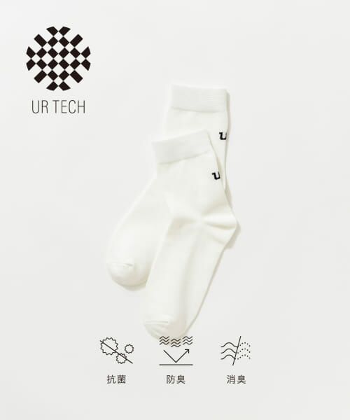 ＊＊URBAN RESEARCH / アーバンリサーチ ソックス | 『UR TECH』バックロゴソックス（WHITE）