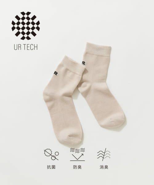 ＊＊URBAN RESEARCH / アーバンリサーチ ソックス | 『UR TECH』バックロゴソックス（GREIGE）