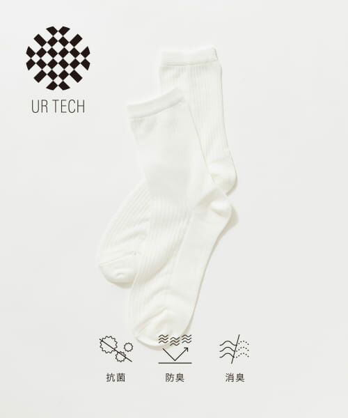 ＊＊URBAN RESEARCH / アーバンリサーチ ソックス | 『UR TECH』針抜きシアーソックス（WHITE）