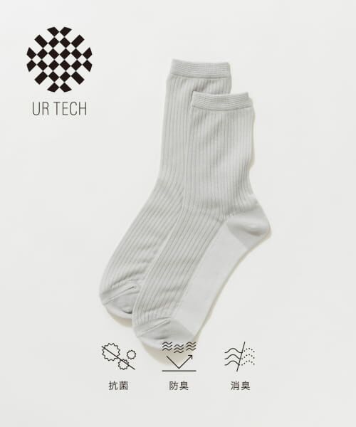 ＊＊URBAN RESEARCH / アーバンリサーチ ソックス | 『UR TECH』針抜きシアーソックス（ICEGRAY）