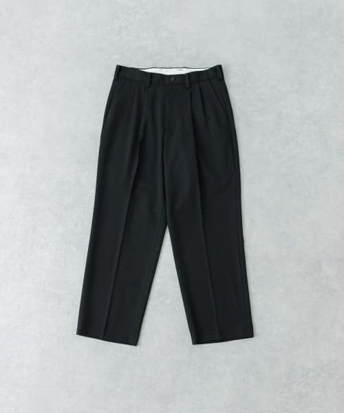 ＊＊URBAN RESEARCH / アーバンリサーチ その他パンツ | new basic ウールツイルワイドスラックス（BLACK）