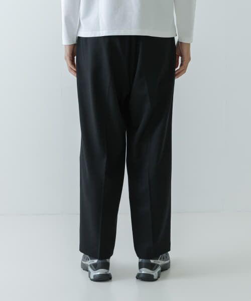 SIMPLE PROJECT ウール混ワイドスラックス　Sサイズ　ブラック セール】 new basic ウールツイルワイドスラックス （その他